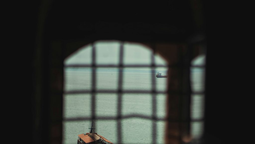Boat at sea from the White Tower